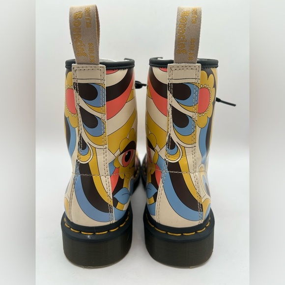 RARE Dr. Martens Vegan Leather 1460 Retro Kemble Lace Up Boots Combat Size 7 Y2K - Picture 11 of 14